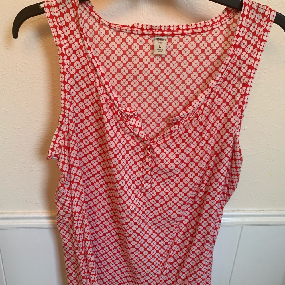 Old navy Red and White Tanktop